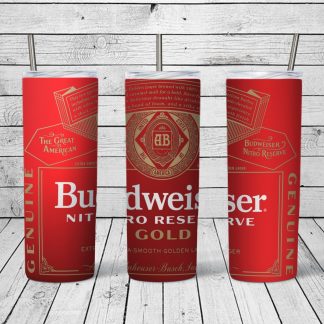 Budweiser Nitro Reserve Gold Design for 20oz Skinny tumbler