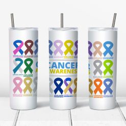 Cancer awareness design for 20 oz Skinny tumbler