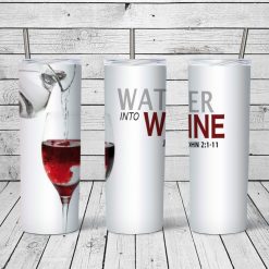 Water into wine Tumbler template Design