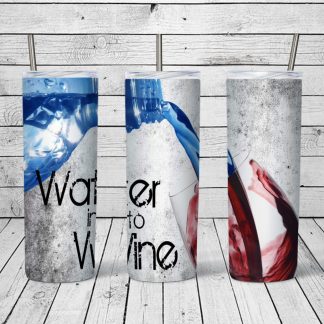 Water into wine Design for 20oz skinny Tumbler