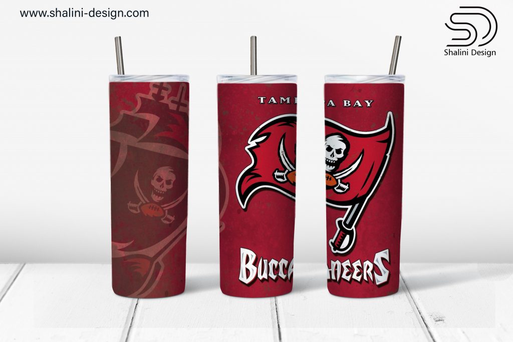 Tampa Bay Buccaneers design for 20 oz skinny tumbler - Shalini Design ...