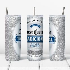 Jose Cuervo Glitter design for 20 oz skinny tumbler Straight and Tapered