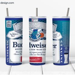 Budweiser Charlotte Hornets Design for 20oz Skinny Tumbler