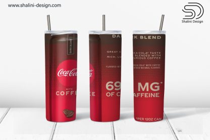 Coca-Cola with Coffee Dark Blend design for 20oz skinny tumbler
