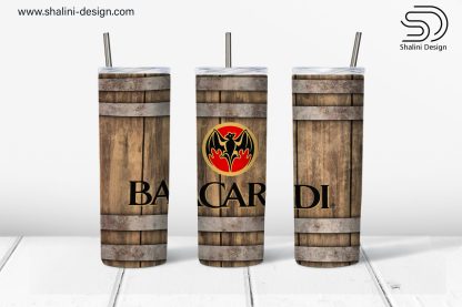 Bacardi Wine Barrel design for 20oz Skinny Tumbler
