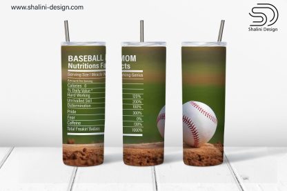 Costum Baseball design for 20 oz skinny tumbler