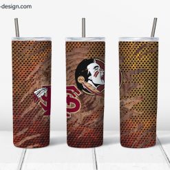 Florida State University Rusted design for 20oz skinny tumbler