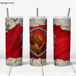 Harry Potter Gryffindor design for 20oz skinny tumbler