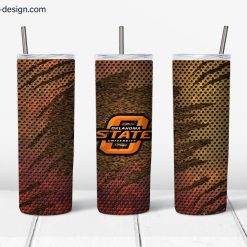 Oklahoma State University Rusted design for 20oz skinny tumbler