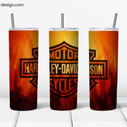 Harley Davidson Fire design for 20oz tumbler