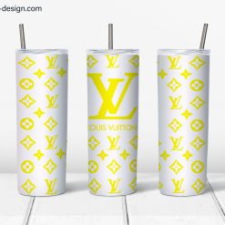 LV Yellow design for 20oz skinny tumbler