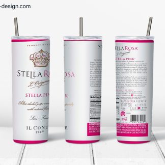 Stella Rosa Pink Wine design for 20oz skinny tumbler
