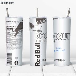 Red Bull Coconut Edition design for 20oz skinny tumbler
