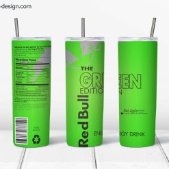 Red Bull Green Edition design for 20oz skinny tumbler