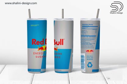 Red Bull Sugar Free design for 20oz skinny tumbler