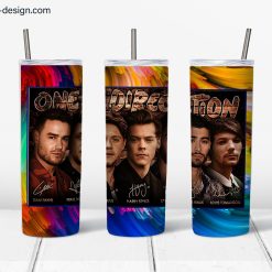 One Direction Colorful Signature design for 20oz tumbler