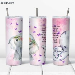 Baby Elephant design for 20oz skinny tumbler