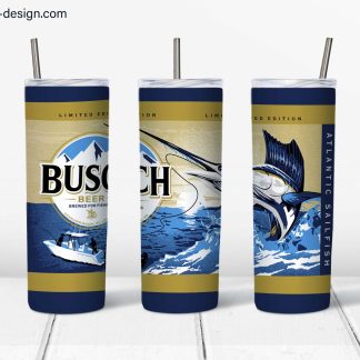 Busch Light Atlantic Sailfish design for 20oz tumbler