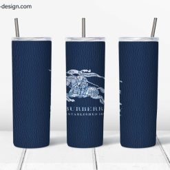Blue Leather Burberry design for 20oz Tumbler