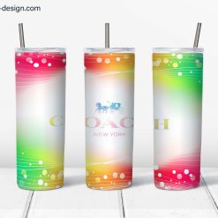 Colorful Coach design for 20oz tumbler