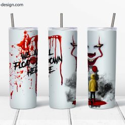 Pennywise IT design for 20oz tumbler