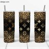 Louis Vuitton Golden Leopard design for 20oz tumbler LV