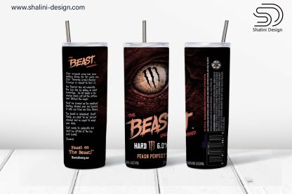 Monster Brewing The Beast Unleashed – Peach Perfect design for 20oz tumbler