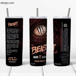 Monster Brewing The Beast Unleashed – Peach Perfect design for 20oz tumbler