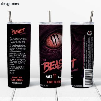 Monster Brewing The Beast Unleashed Scary Berries design for 20oz tumbler