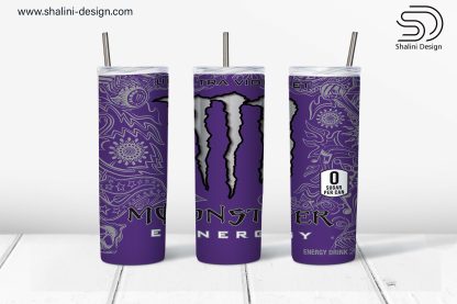 Monster Ultra Violet Energy Drink design for 20oz Tumbler