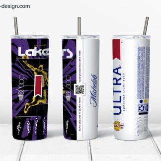 Michelob ULTRA Los Angeles Lakers NBA Special Edition 20oz tumbler design