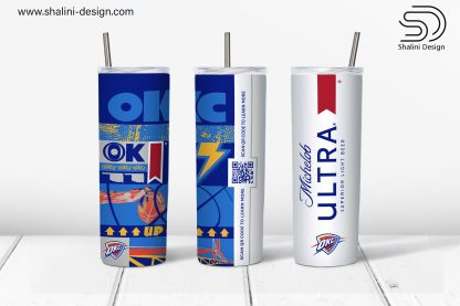 Michelob ULTRA Oklahoma City Thunder NBA Special Edition 20oz tumbler design