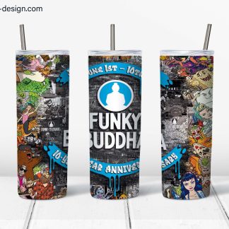 Funky Buddha design for 20oz tumbler